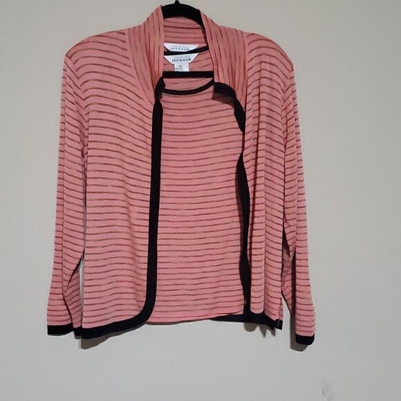 MISOOK Open Front Cardigan Knit Jacket & Shell - Size Medium - Picture 1 of 9